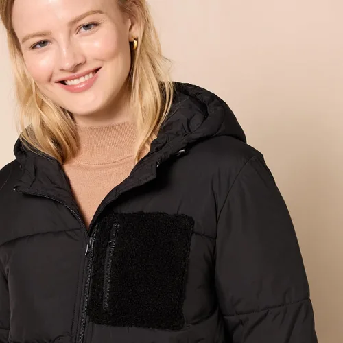 Vista 4 de Tienda Essentials Chaqueta acolchada Sherpa para mujer