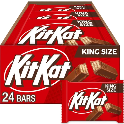 Vista 9 de KIT KAT Oblea de chocolate con leche tamaño King, barra de caramelo, 3 onzas