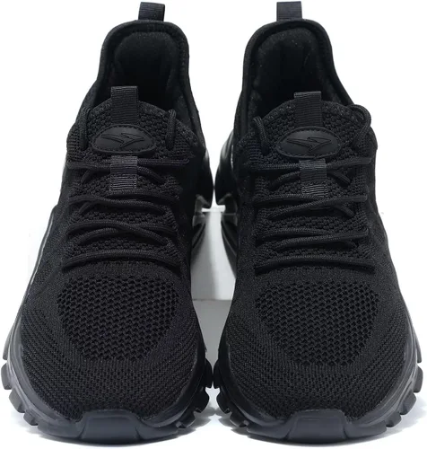 Vista 6 de Zapatos deportivos para caminar para hombre, ligeros, cómodos, informales, de malla, para trabajo, gimnasio, antideslizantes, tenis cruzados