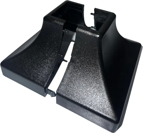 Vista 3 de Faldón de poste entrelazado de 1 pulgada, cubierta de base de poste de cubierta, brida de poste, 3.5 x 3.5 pulgadas para placa base de 4 pulgadas