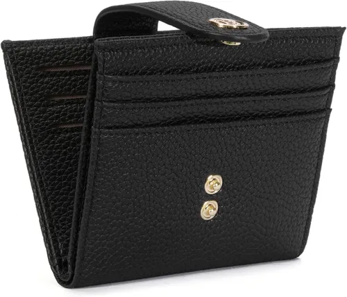 Vista 15 de BOSTANTEN - Billetera delgada para mujer, pequeña, con bloqueo RFID, tarjetero de cuero plegable con cremallera y bolsillo para monedas, Pequeña