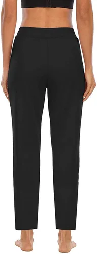 Vista 3 de Pantalones deportivos para mujer, leggings deportivos, pantalones de pierna recta, con cordón, holgados, cintura elástica, pantalones de descanso