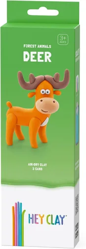 Vista 13 de HEY CLAY Forest Animals - Claymate Bear - Kit de arcilla seca al aire con 3 latas y herramientas de escultura con divertidas instrucciones