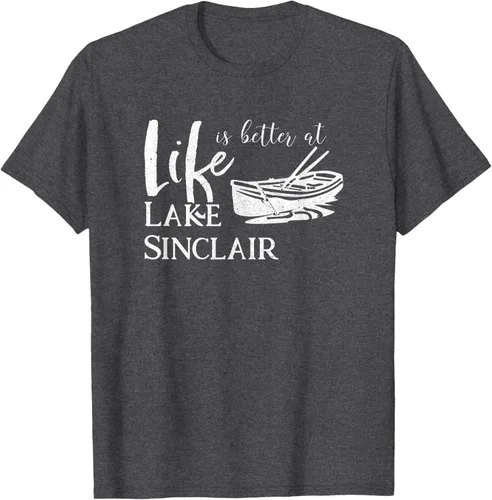Vista 37 de Life is Better at Lake Sinclair Georgia Camiseta Negro