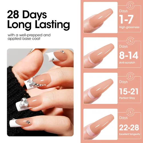 Vista 7 de GELLEN Natural Nude - Gel constructor de extensión de uñas de poligel, sin hema, TPO y TMPTA, 2.16 onzas 017 para engrosamiento de uñas de larga