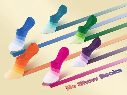 Vista 2 de IDEGG Calcetines invisibles para mujeres y hombres, de corte bajo al tobillo, cortos, antideslizantes, atléticos, para correr, novedosos