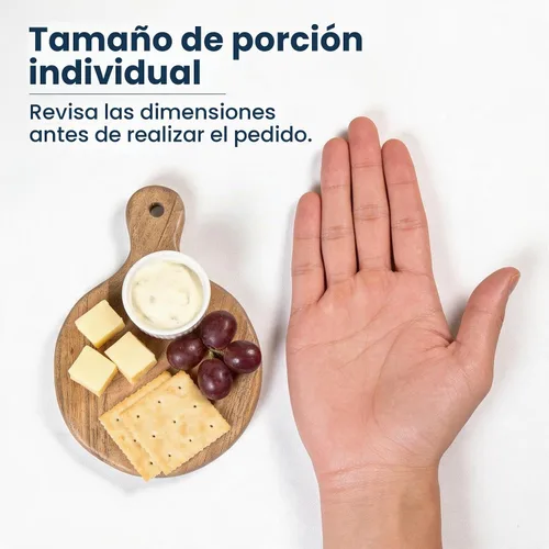 Vista 4 de TFLC - Juego de 4 mini tablas de embutidos, 7 x 5 x 0.6 pulgadas de grosor Natural
