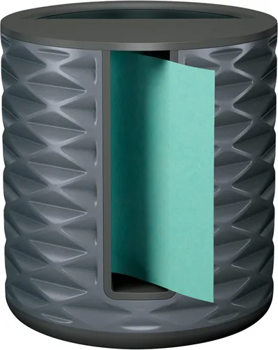 Vista 3 de Post-it Dispensador de notas, diseño geométrico, 1 dispensador, 1 bloc, 45 Negro