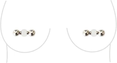 Vista 8 de Anillo de Pezón Falso Sin Perforación Barbell Stud Piercing Falso Joyería Corporal Para Mujeres