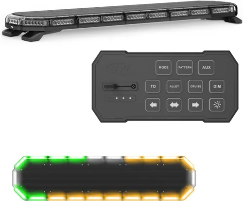 Vista 8 de SpeedTech Lights K-Force Elite 47 Barra de luz LED de tamaño completo – 132 LEDs, 396W Luz de advertencia de emergencia de montaje en techo