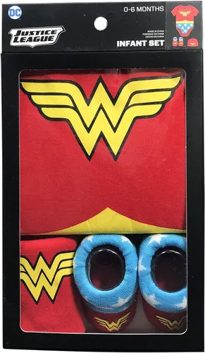 Vista 4 de DC Comics Superman - Juego de 3 piezas de Batman en caja de regalo para bebé