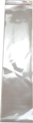 Vista 2 de 3 x 12 pulgadas, extra largo, apto para alimentos, autoadhesivo, resellable, plástico transparente resellable, envoltura plana para violonchelo