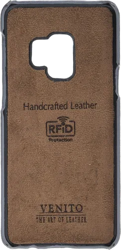Vista 6 de Venito Florence - Funda de piel compatible con Samsung Galaxy S9, extra segura con bloqueo RFID, cartera desmontable para teléfono (gris decolorado)