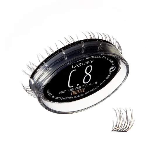 Vista 21 de Lashify Curl - Extensiones de pestañas Gossamer DIY de 0.394 pulgadas, color negro, pestañas postizas fáciles para un aspecto natural