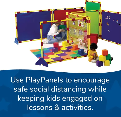 Vista 7 de Children's Factory Panel de Juego de Pantalla Grande, Divisor de Habitación para Niños, Pantalla de Privacidad para Aula, Almendra Water-Resistant