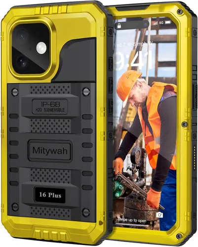 Vista 72 de Mitywah Funda impermeable para iPhone 7/iPhone 8 / iPhone SE 2020, funda de metal resistente de grado militar, protección de cuerpo completo