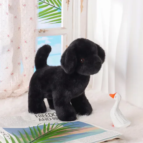 Vista 2 de Apricot Lamb Toys Plush Black Labrador Puppy Dog Soft Stuffed 9.1'' Negro
