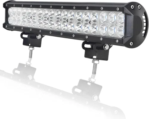 Vista 13 de AUXTINGS Barra de luz LED de trabajo de 12 pulgadas de 72 W con foco de inundación para todoterreno, para jeep, todoterreno, furgoneta, caravana