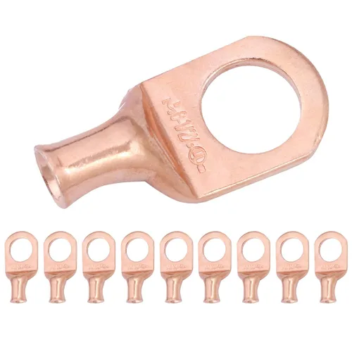 Vista 103 de SELTERM - 5 terminales de anillo resistentes para cable de batería, calibre 1/0 AWG, pernos de 1/2 pulgadas, terminales de calibre 0, ojales