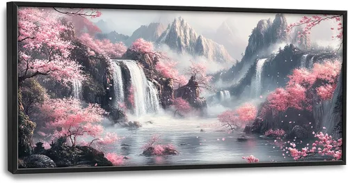 Vista 20 de Arte de pared grande de soldado para sala de estar, bandera patriótica de Estados Unidos, decoración en lienzo con marco militar, impresiones