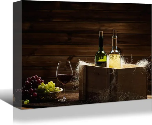Vista 40 de Denozer - Lienzo decorativo para cocina, diseño de vino tinto (16.0 x 12.0 in)