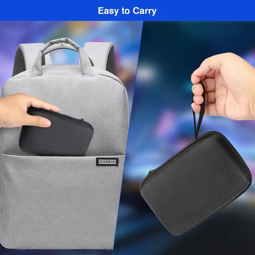 Vista 5 de Wiilkac Carrying Case Compatible with CapcomTaito Super Pocket Consoles, EVA Protective Travel Retro Mini Game Player Bag with Wrist Strap, Extra