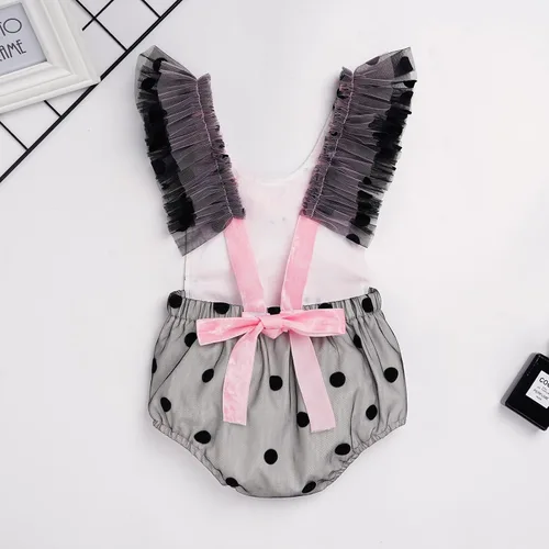 Vista 2 de Mameluco para bebé niña para primer cumpleaños, disfraz de princesa para Halloween, cosplay Fantasma rosa