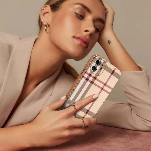 Vista 4 de Funda para iPhone 11 LINXUXIE, Funda de cuero de moda, Funda protectora de TPU suave con protección contra caídas y a prueba de golpes para mujeres