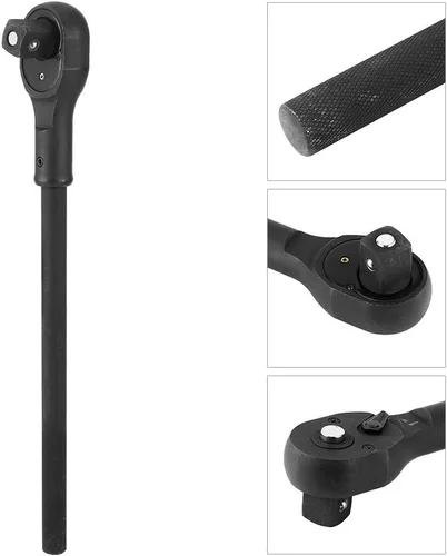 Vista 5 de Fydun Llave de casquillo de trinquete de alta resistencia, cabeza de trinquete, reversible, herramienta de reparación automática de longitud media