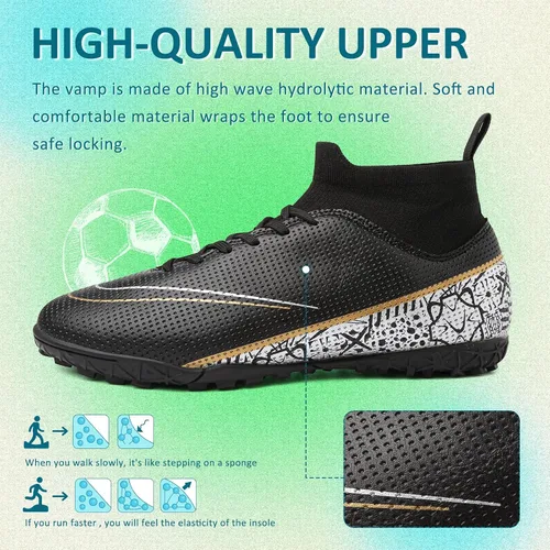 Vista 2 de ASoftLand Unisex-Adult Cleats,high Top