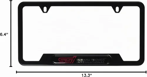 Vista 2 de Subaru STi Logo Marco de matrícula negro mate - SOA342L126 - OEM original