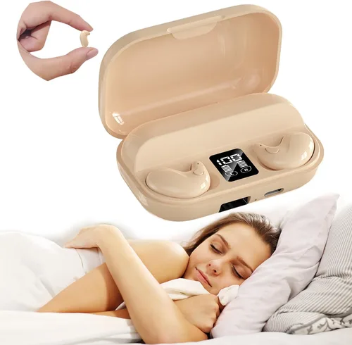 Vista 9 de Xmenha Auriculares invisibles inalámbricos Bluetooth para dormir pequeños auriculares para dormir de lado