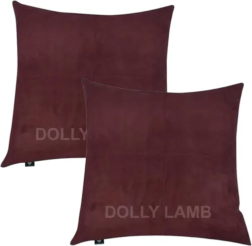Vista 42 de D DOLLY LAMB Funda de almohada de piel de cordero – Funda de cojín para sofá, fundas decorativas para sala de estar y dormitorio, 14 x 14 pulgadas