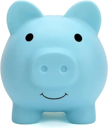 Vista 2 de Lindo Banco de Ahorro en Forma de Cerdo, Banco de Monedas para Niños y Niñas, Banco de Dinero de Plástico a Prueba de Rompimiento para Niños, Tarro