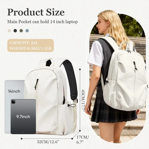 Vista 2 de weradar Mochila universitaria estética para mujeres y hombres,Mochila de estudiante de moda,Mochila clásica de escuela secundaria para adolescentes
