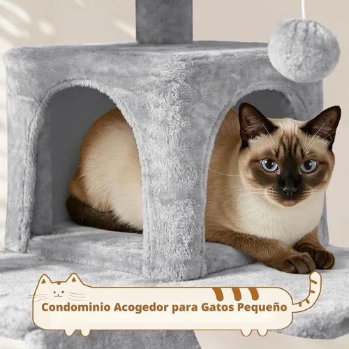 Vista 9 de Yaheetech Árbol para gatos resistente de varios niveles de 70 pulgadas
