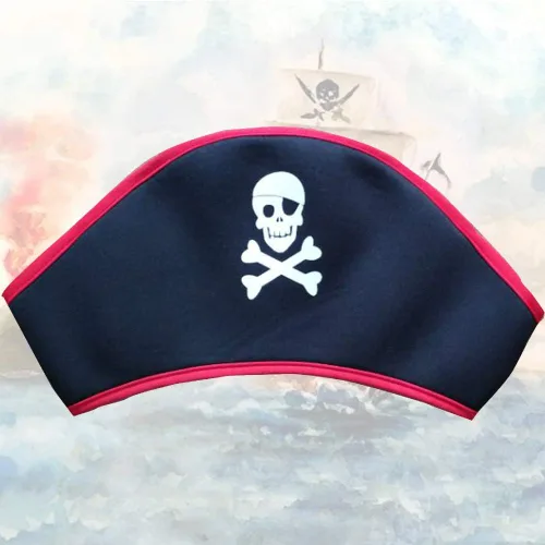 Vista 3 de SPUNICOS Disfraz de pirata para niños con sombrero de pirata parche ocular cutlass pirata
