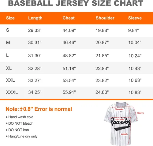 Vista 3 de Traje de los años 90 para hombre, unisex Badboy #10 Hip Hop Party Loose Baseball Jersey Shirt Ropa Mujer