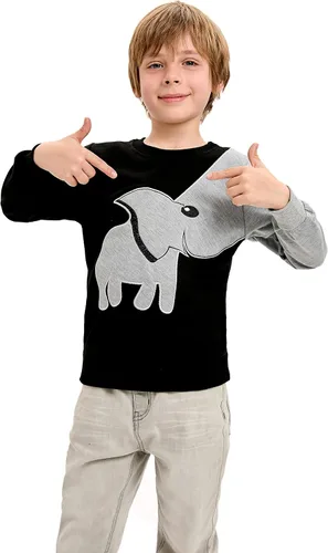 Vista 2 de Sudaderas para niños con diseño de elefante, camisetas de algodón para niños
