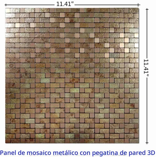Vista 2 de XUANINY Azulejos para salpicaduras para despegar y pegar, estampado amarillo, paquete de 5