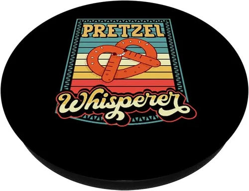 Vista 2 de Pretzel Whisperer estilo retro vintage festival de Oktoberfest PopSockets intercambiables PopGrip