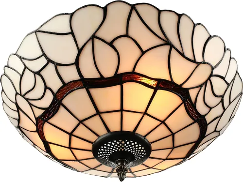 Vista 9 de RUNNUP - Lámpara de techo de cristal Tiffany, estilo retro, para iluminación de techo, instalación fija, atractiva decoración para cocina