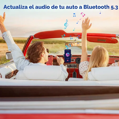 Vista 8 de BESIGN BK01 Kit Bluetooth para coche, receptor auxiliar inalámbrico para llamadas manos libres y transmisión de música con filtro de ruido de bucle