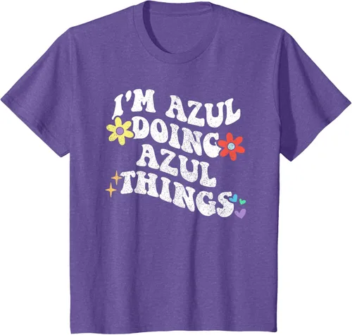 Vista 52 de Retro Groovy Im AZUL Doing AZUL Things - Camiseta divertida para el día de la madre, Negro