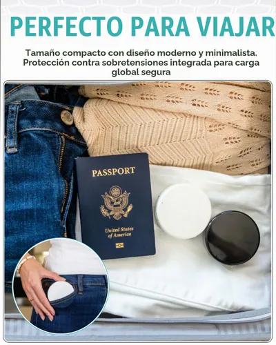 Vista 7 de Cargador de pared con cable retráctil USB-C 4 en 1 y banco