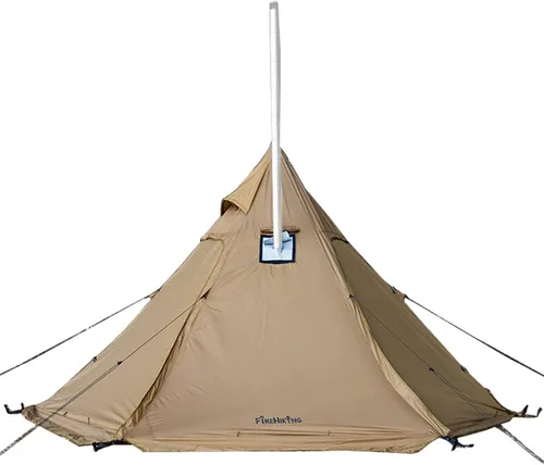 Vista 8 de FIREHIKING Tienda de campaña caliente para 2-4 personas Tipi con estufa Jack para mochileros Caza 11'6" x 6'11" with Stove Jack