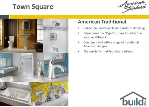 Vista 2 de American Standard Town Square - Grifo de lavabo monobloque con drenaje de conexión de velocidad
