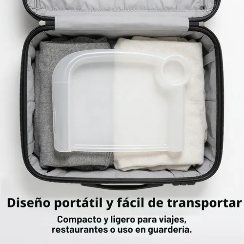 Vista 6 de Bandeja de comedor de plástico transparente para silla de mesa rápida Ingle-sina