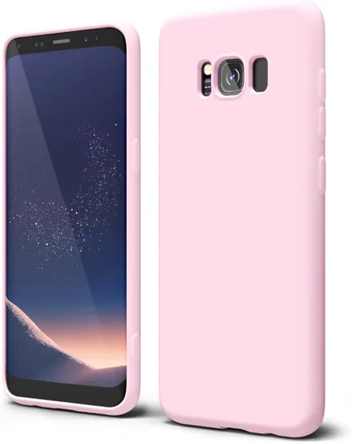 Vista 394 de oakxco Funda para teléfono Samsung Galaxy S8 de silicona líquida, delgada y fina de gel de goma suave TPU cubierta protectora simple llana