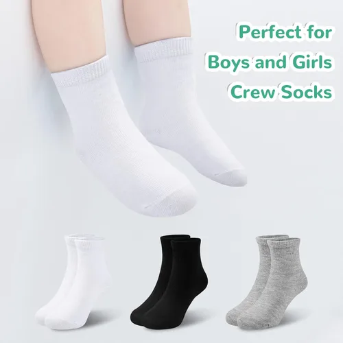 Vista 3 de BOOPH 12 pares de calcetines deportivos para niños y niñas